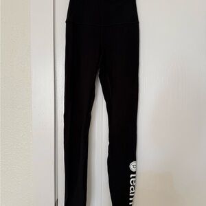 LULULEMON ALIGN Size 2 pure barre team Black High-Waisted Leggings